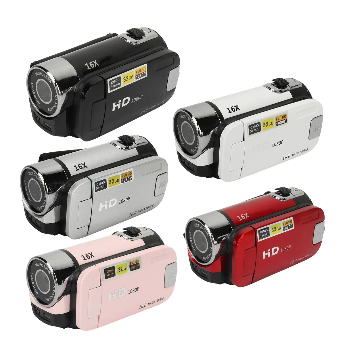 1080P HD Digital Camera With 2.4" Rotating Screen