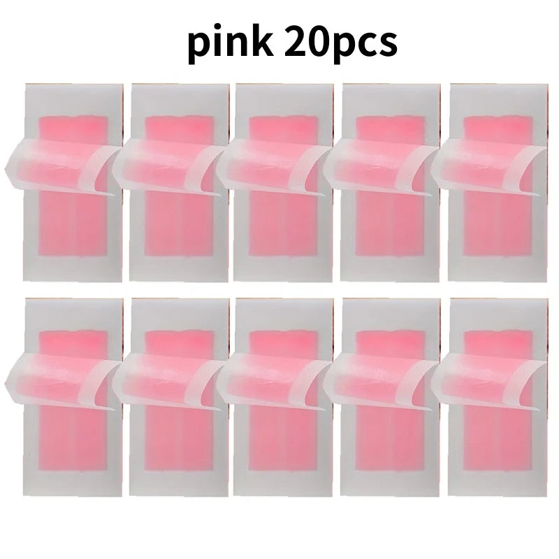 pink 20pcs Color Cold Wax Strips For Hair Removal – Face, Body & Legs