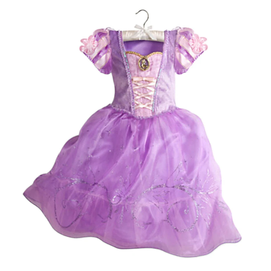 K Color Girls Princess Costume Dress – Long Sleeve Party Outfit