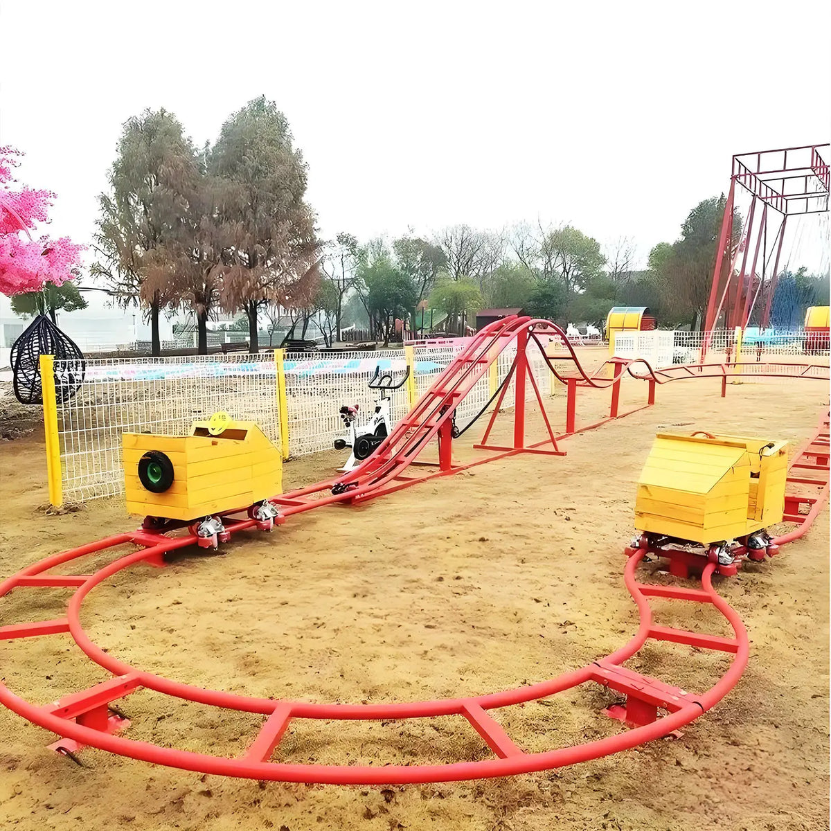 Unpowered Kids Roller Coaster Ride For Parks And Yards