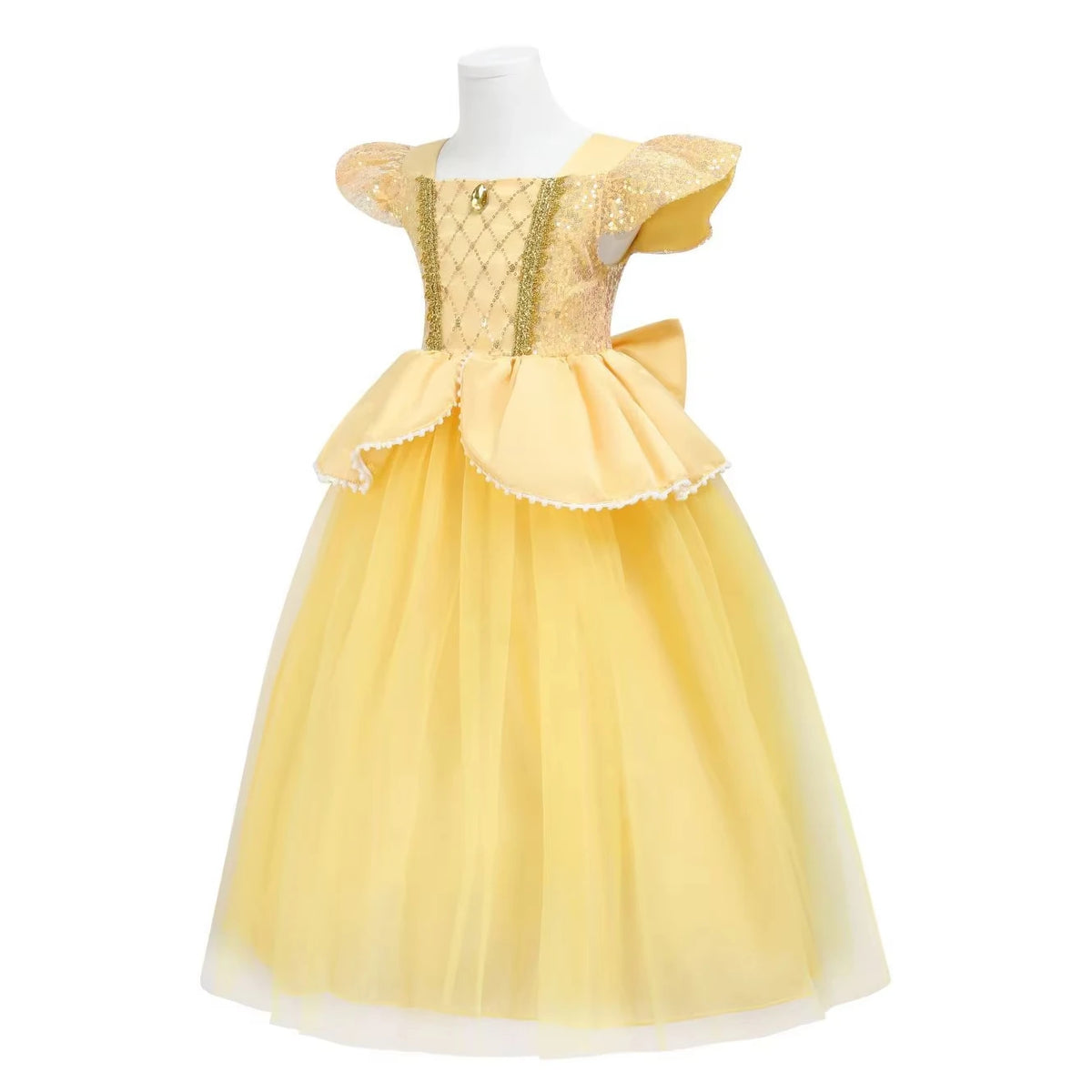 Girls Belle Princess Costume Dress For Parties & Play