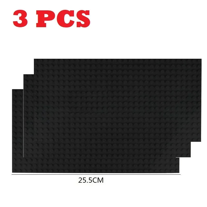 16X32 Black Color Plastic Base Plate Building Bricks Compatible Blocks Set