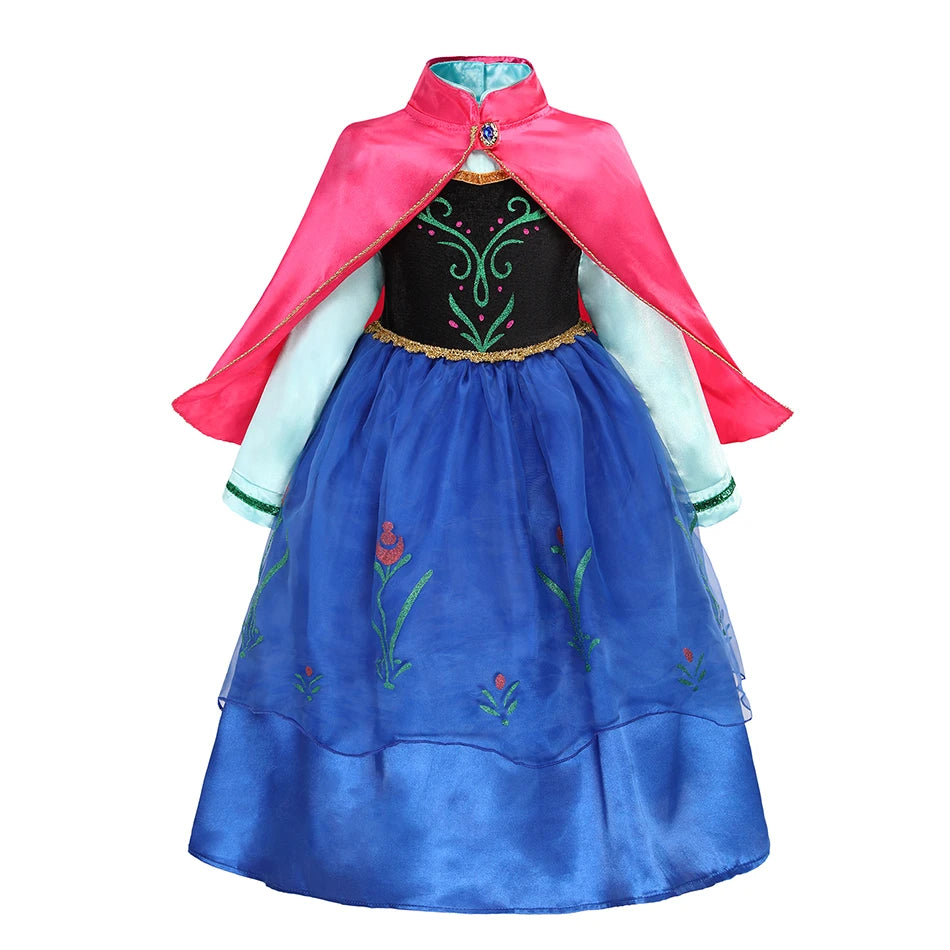 Girls Princess Costume Dress – Long Sleeve Party Outfit
