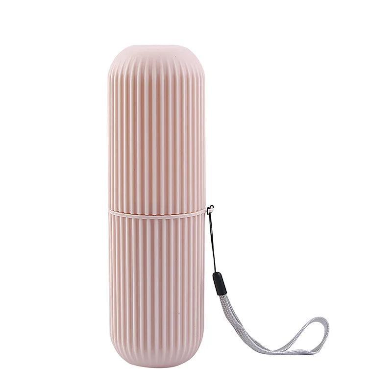 Pink Color Travel Toothbrush And Toothpaste Case – Ventilated Holder