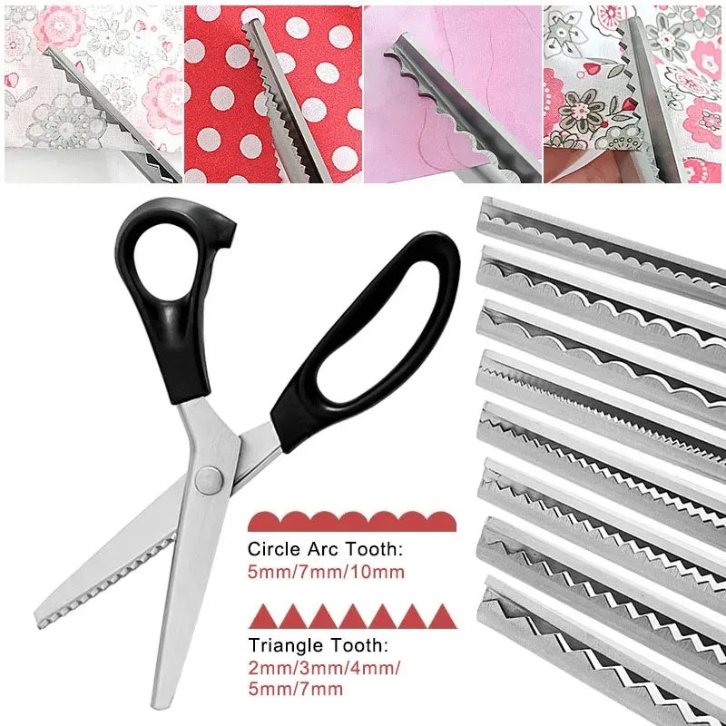 Stainless Steel Pinking Shears Zigzag Fabric Scissors