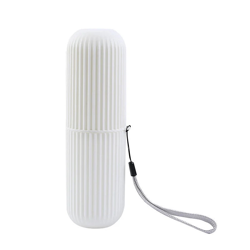 White Color Travel Toothbrush And Toothpaste Case – Ventilated Holder