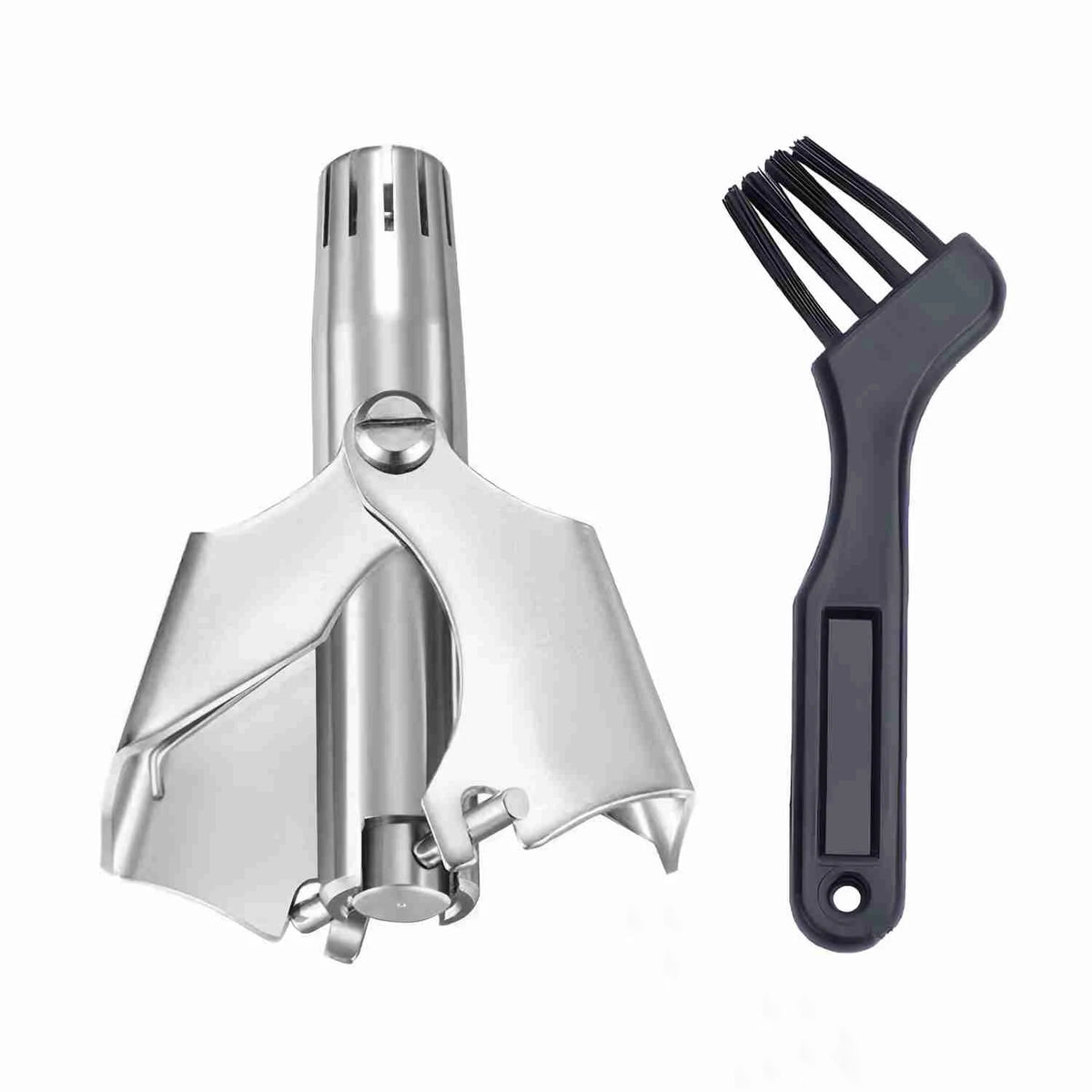 Light Grey Color Manual Stainless Steel Nose & Ear Hair Trimmer