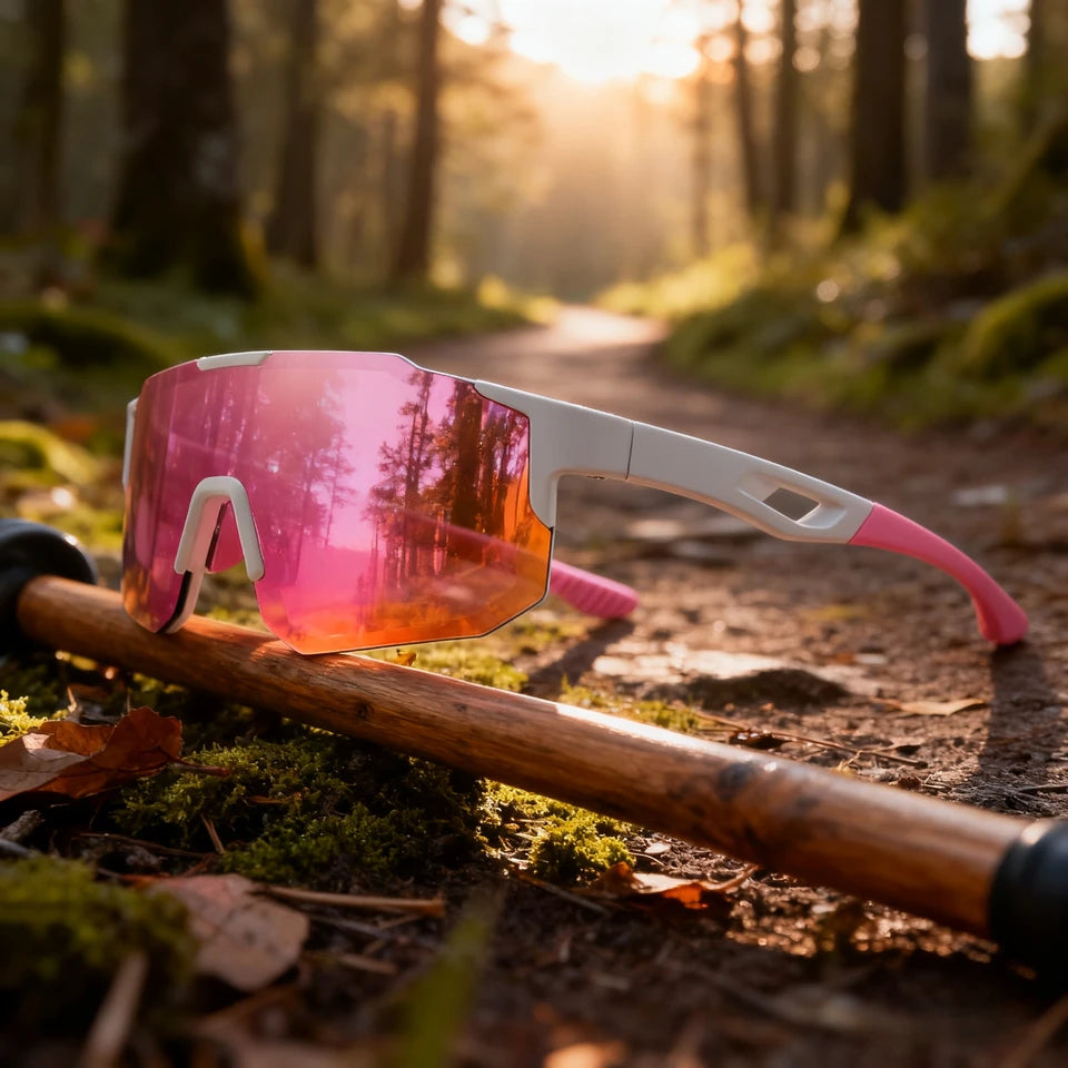 Oversized Wraparound Sports Sunglasses With UV400 Shield