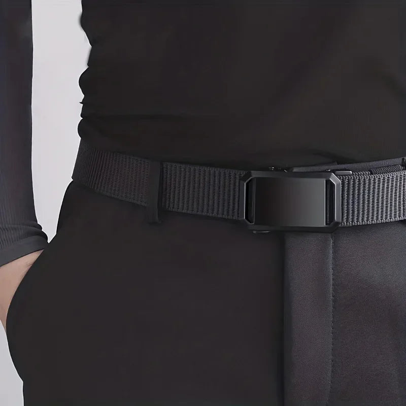 Men’s Canvas Tactical Belt With Automatic Buckle