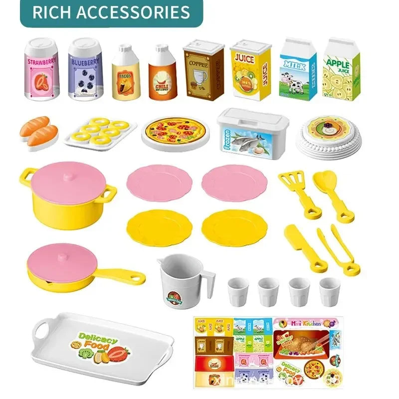 Mini Kitchen Play Set For Kids – Pretend Cooking Toy