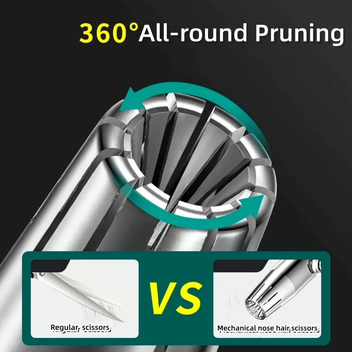 Manual Stainless Steel Nose & Ear Hair Trimmer