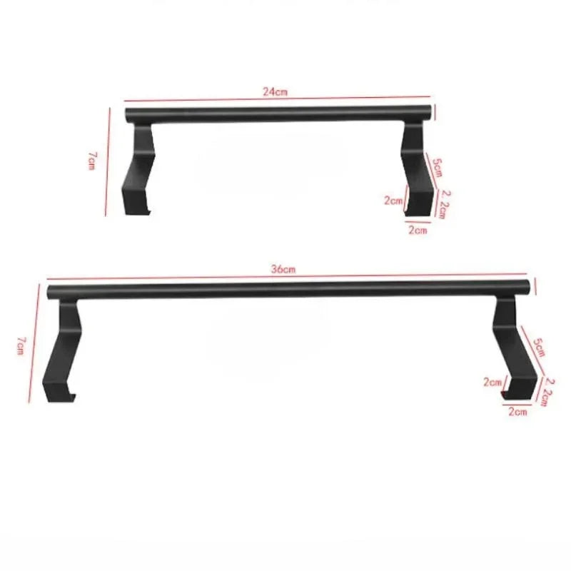 Over Cabinet Stainless Steel Towel Rack Organizer