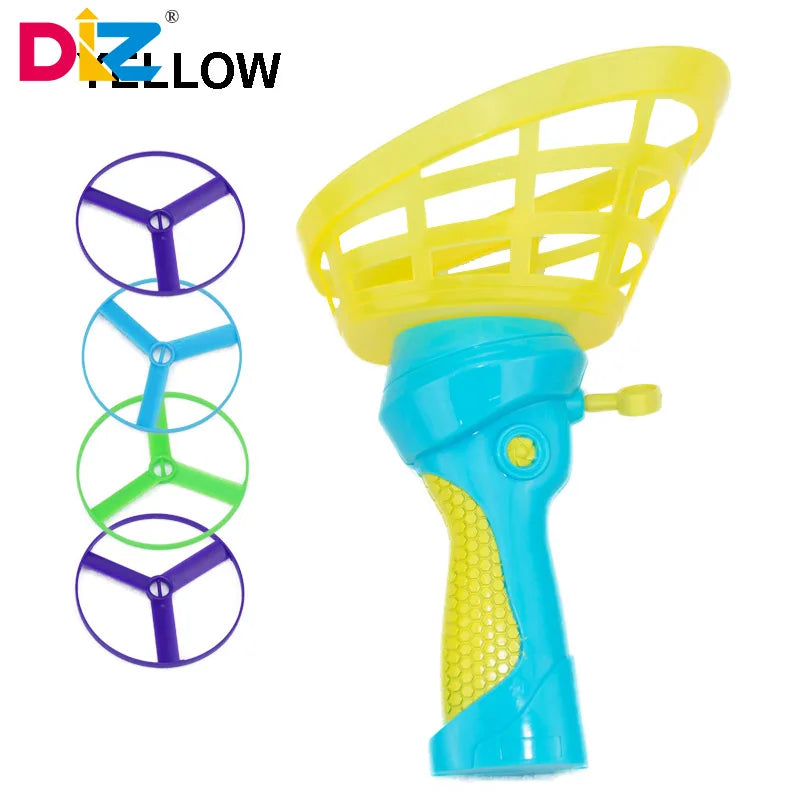 Flying Saucer Disc Launcher Toy – Pull String UFO Game