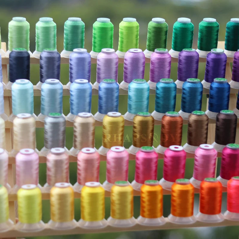 40wt Polyester Embroidery Thread Set 60 Colors 550 Yards