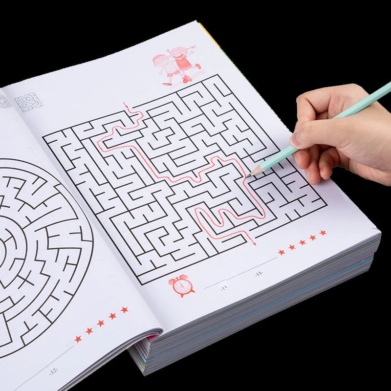 Children’s Maze Puzzle Activity Book For Focus & Logic