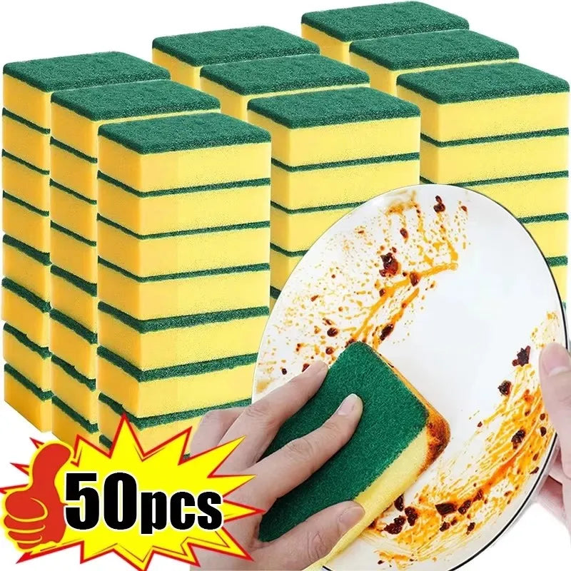 Double-Sided Kitchen Sponge Scrubber For Pots And Dishes