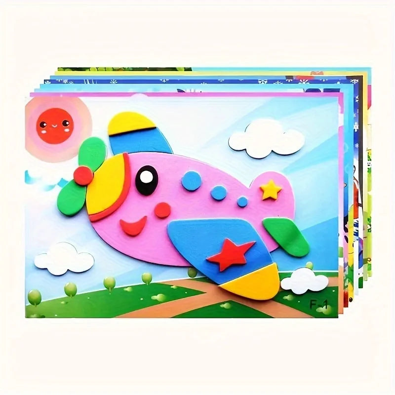 3D EVA Foam Animal Sticker Craft Kit For Kids