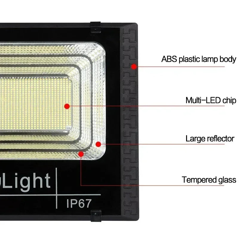 Solar LED Flood Light With Remote Control IP67 Outdoor