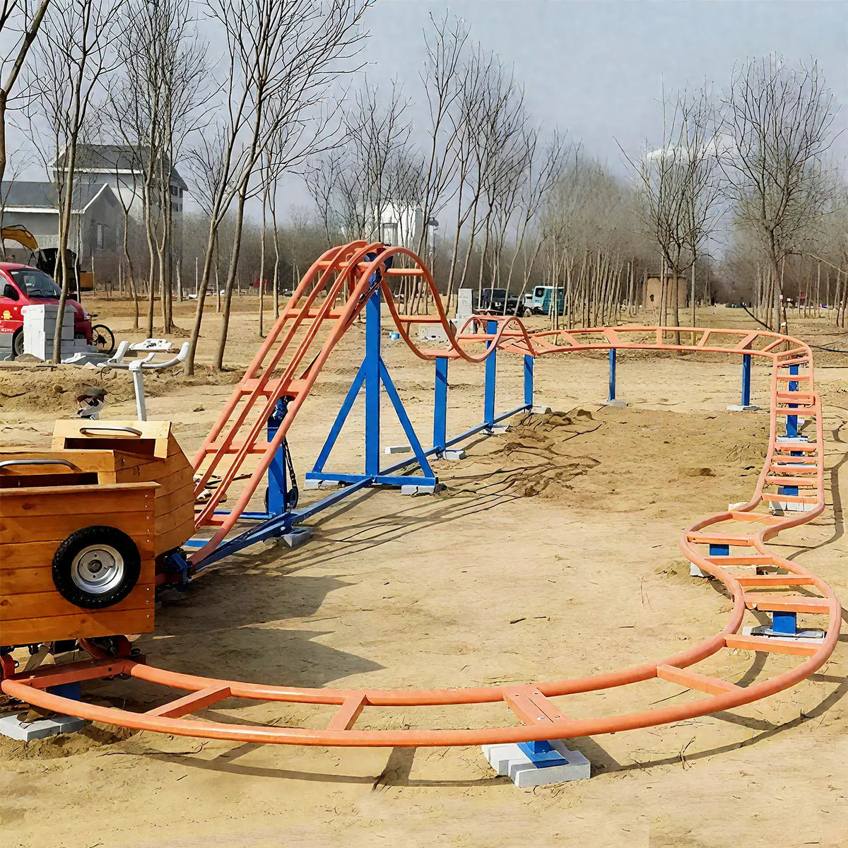 Unpowered Kids Roller Coaster Ride For Parks And Yards