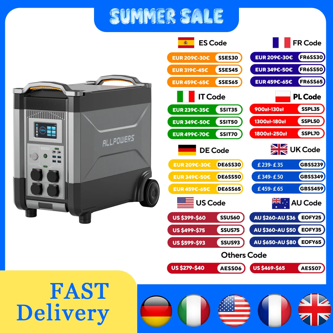 R4000 Portable Power Station 3456Wh 4000W LiFePO4 UPS