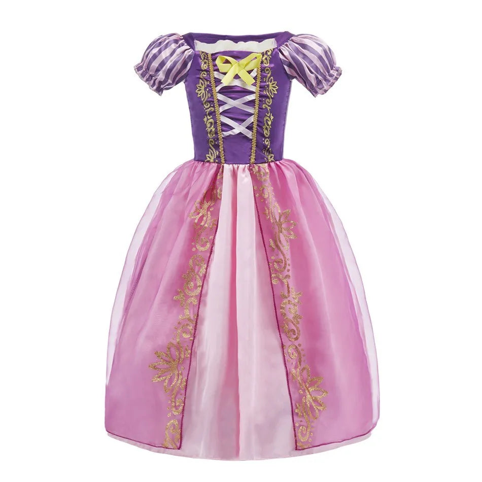 DR01 Color Girls Princess Party Dress Costume – Ankle-Length