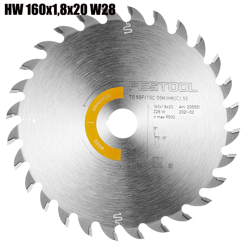 205551 Color 160 mm Circular Saw Blades For Plunge And Handheld Saws