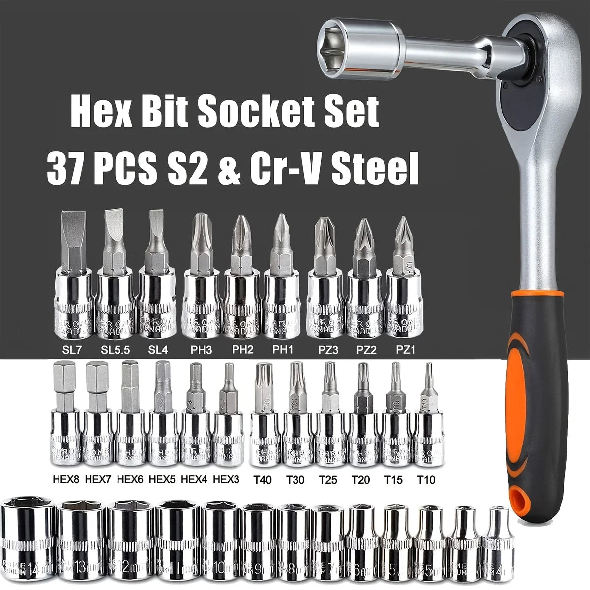 46-Piece Mechanic Tool Set for Auto and Home Repair