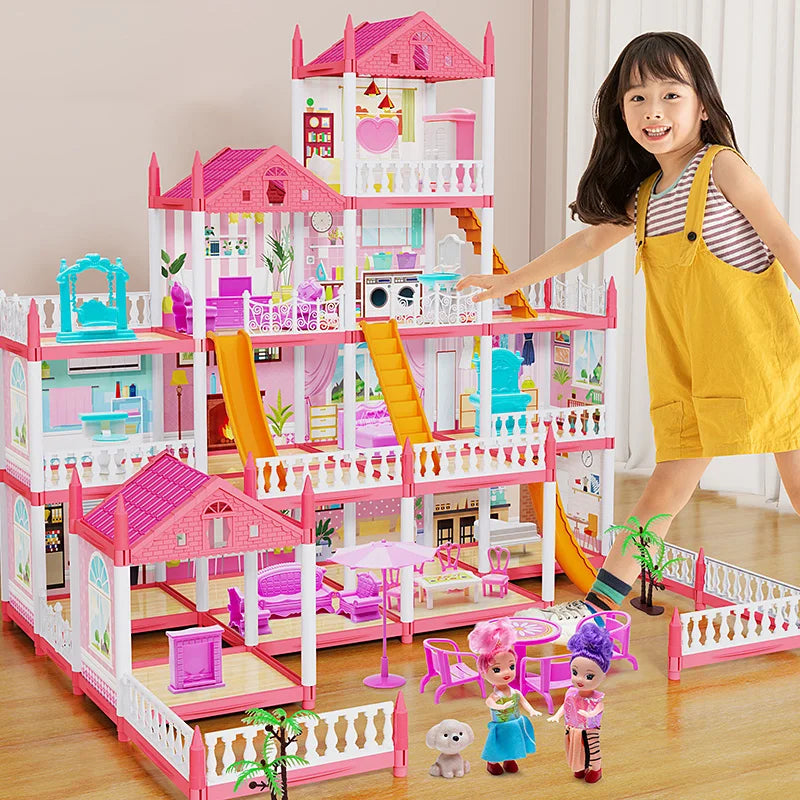 DIY 3D Mini Princess Castle House – Assembly Toy with LED