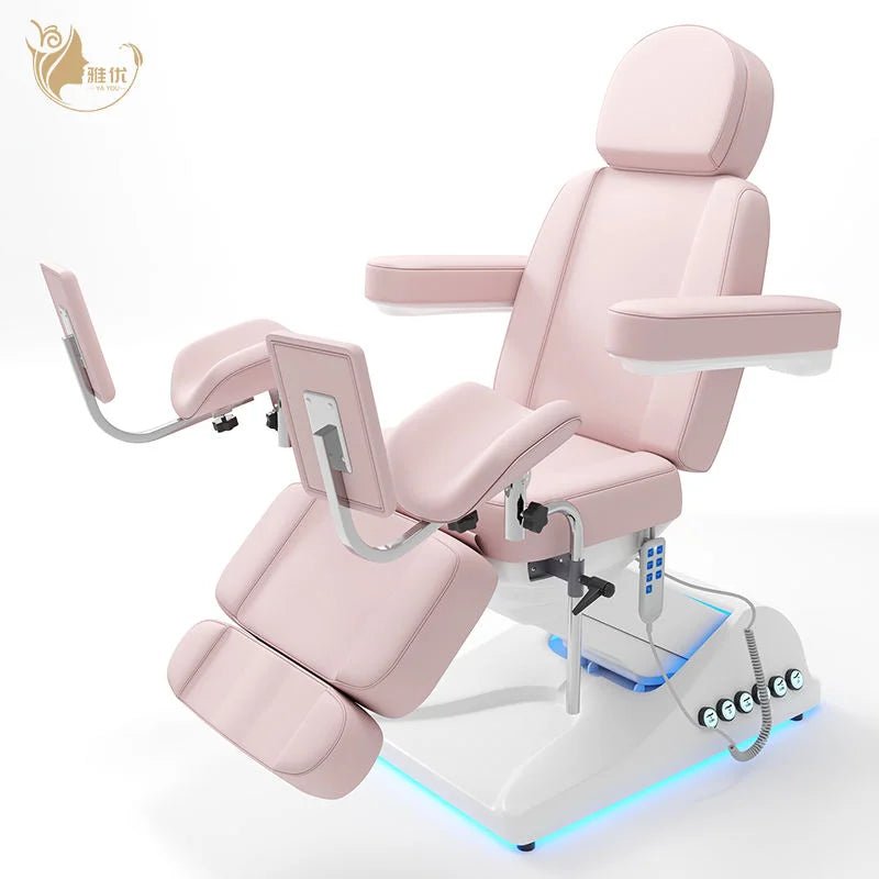 Electric Massage Table With Metal Frame And Faux Leather
