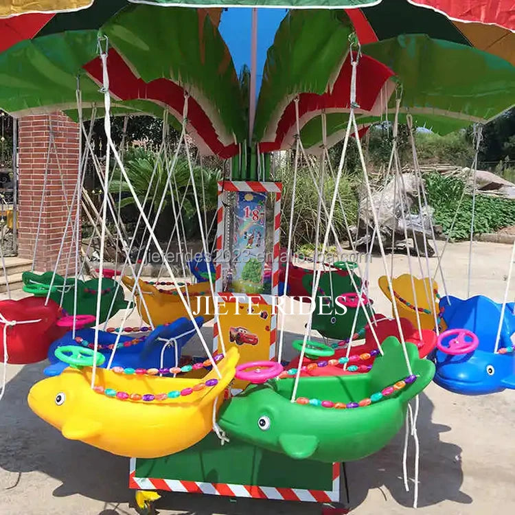Kids Electric Flying Fish Carousel Swing Ride
