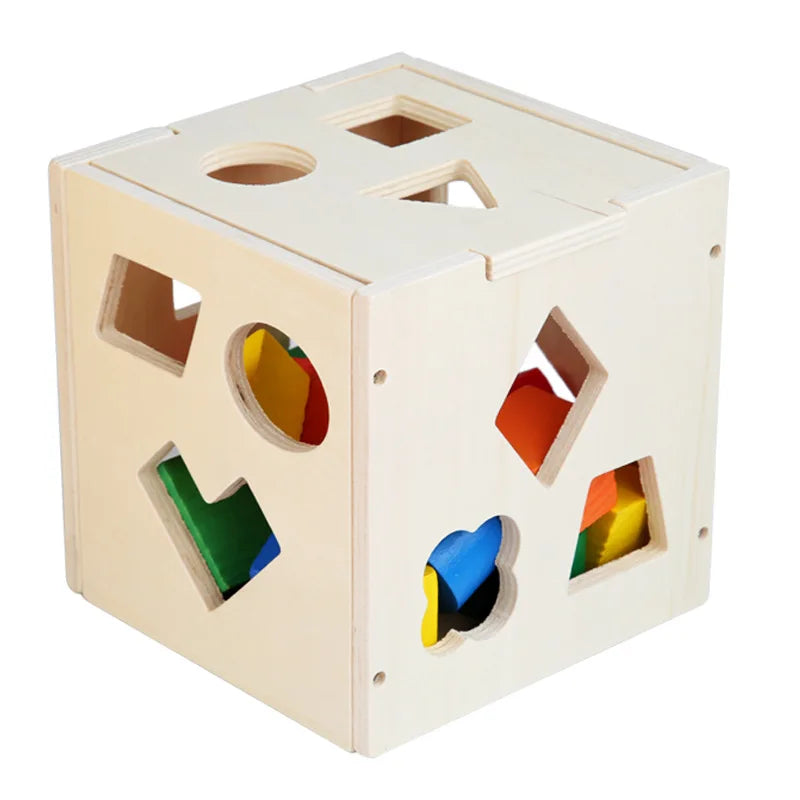 Montessori Wooden Shape Sorting Intelligence Box