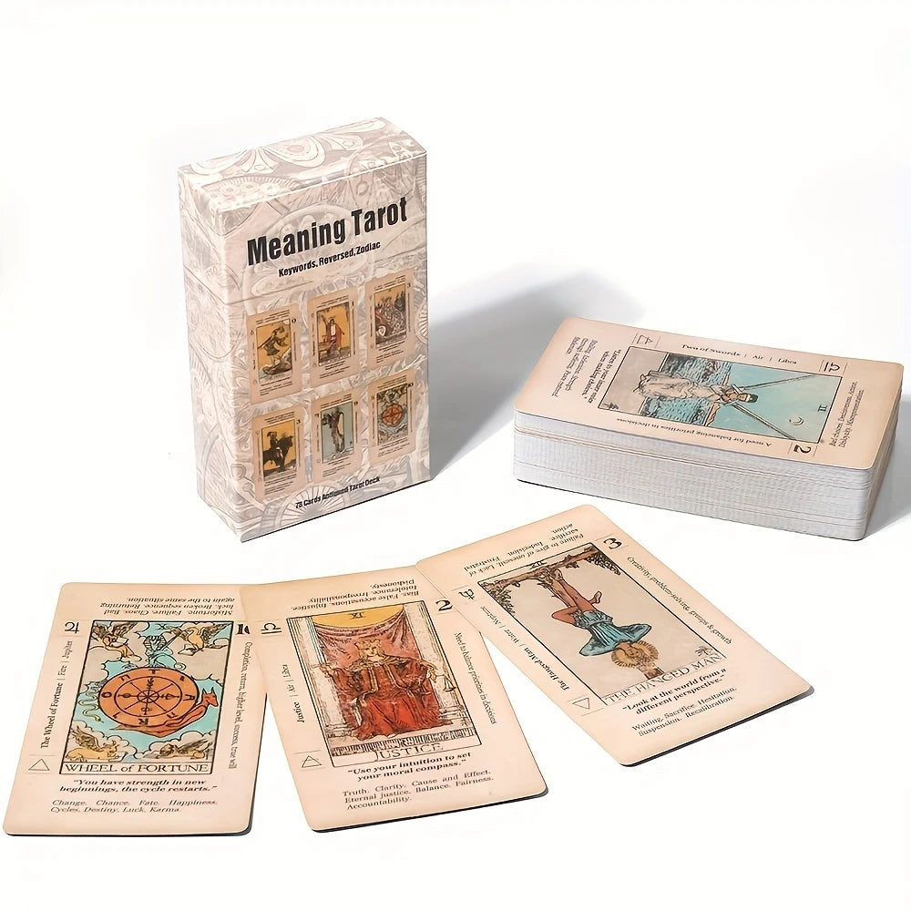 Retro Tarot Card Deck with Guidebook for Beginners