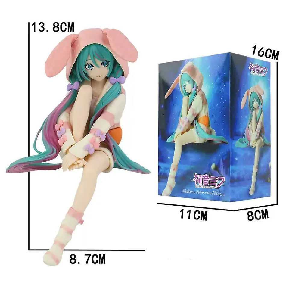 with box Color Anime Bunny Pajama Figure – 14 cm PVC Noodle Stopper