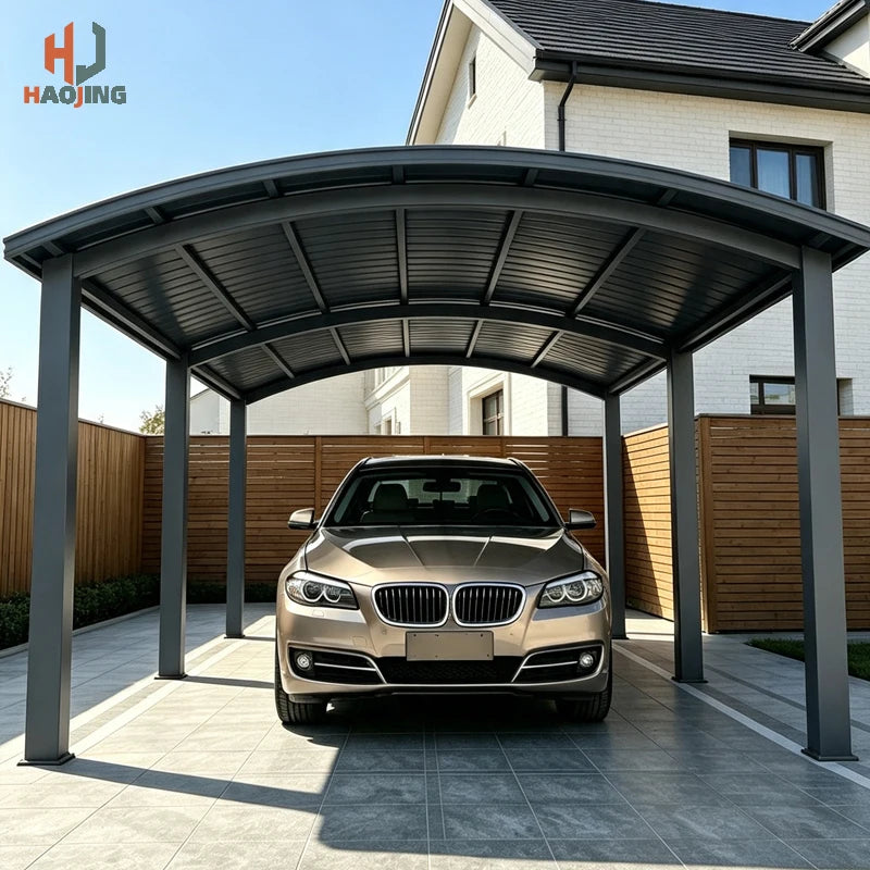 Aluminum Double Carport Garage Shelter With Polycarbonate Roof