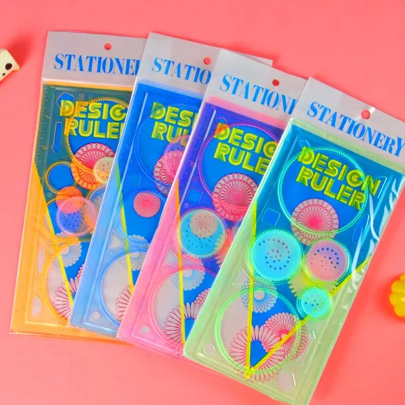 1Pc Random color Color Spirograph Geometry Drawing Set For Kids And Students