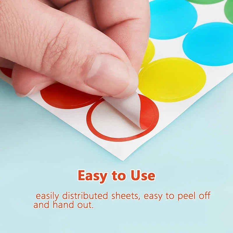 Colorful Dot Sticker Sheets For Crafts And Planning