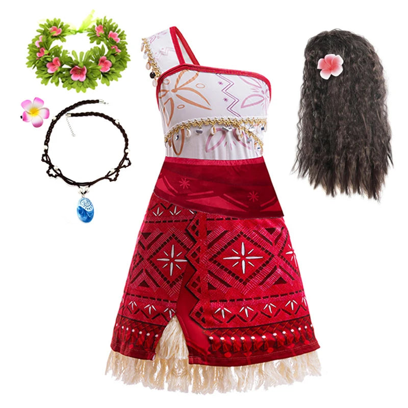 DressA Suit3 Color Girls Island Adventure Princess Costume Dress Set