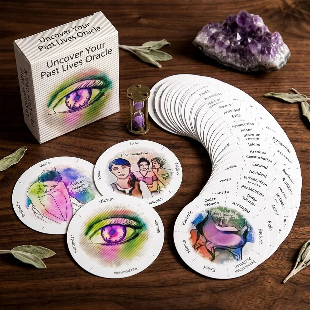 Past Life Oracle Round Tarot Deck – 87-Card Divination Set