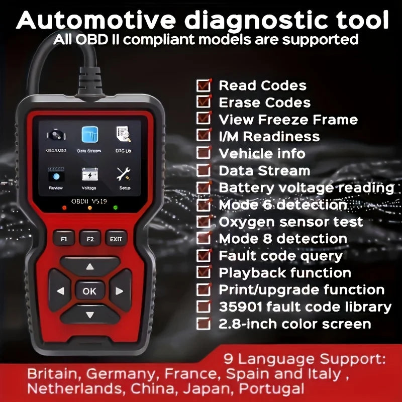 USB OBD2 Car Diagnostic Scanner – Real-Time Data Reader