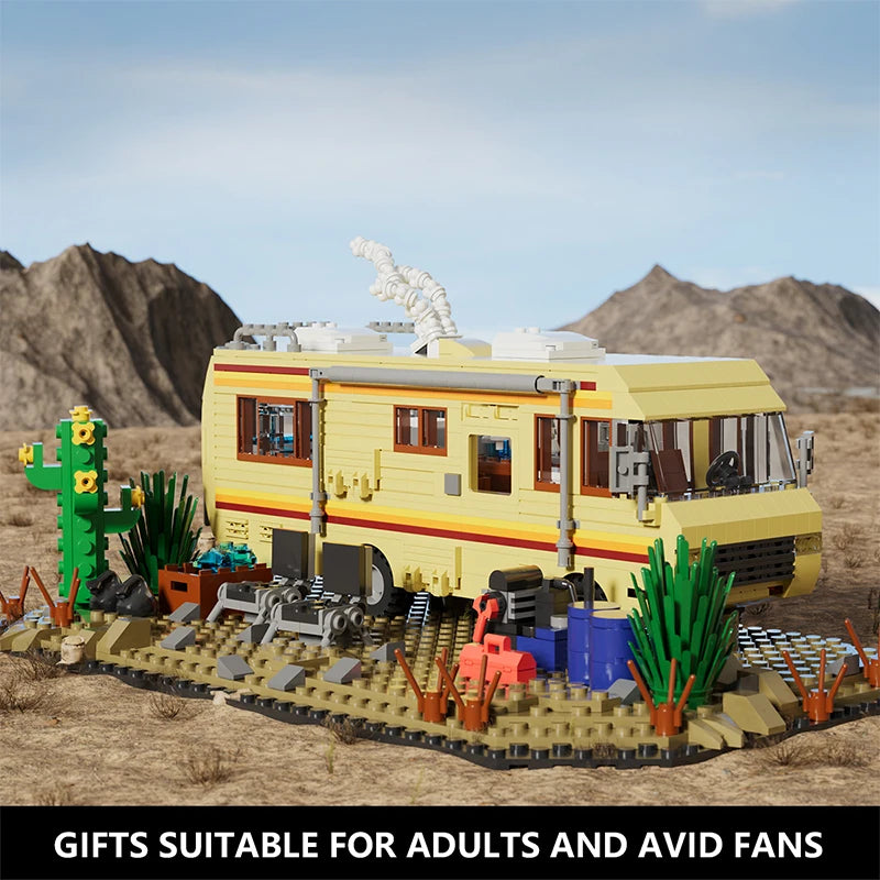 Retro RV Camper Van Building Block Model Set