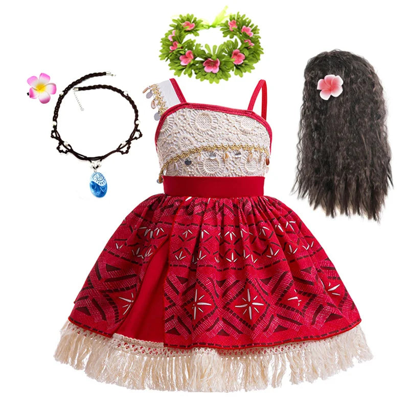 DressB Suit3 Color Girls Island Adventure Princess Costume Dress Set