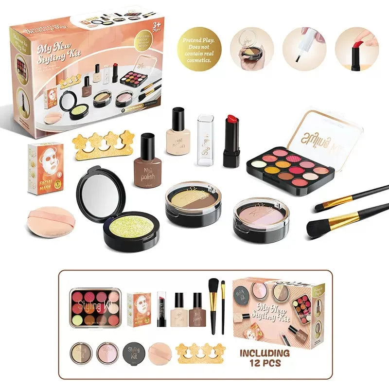 heise12 Color Kids Princess Pretend Makeup Play Set With Faux Manicure