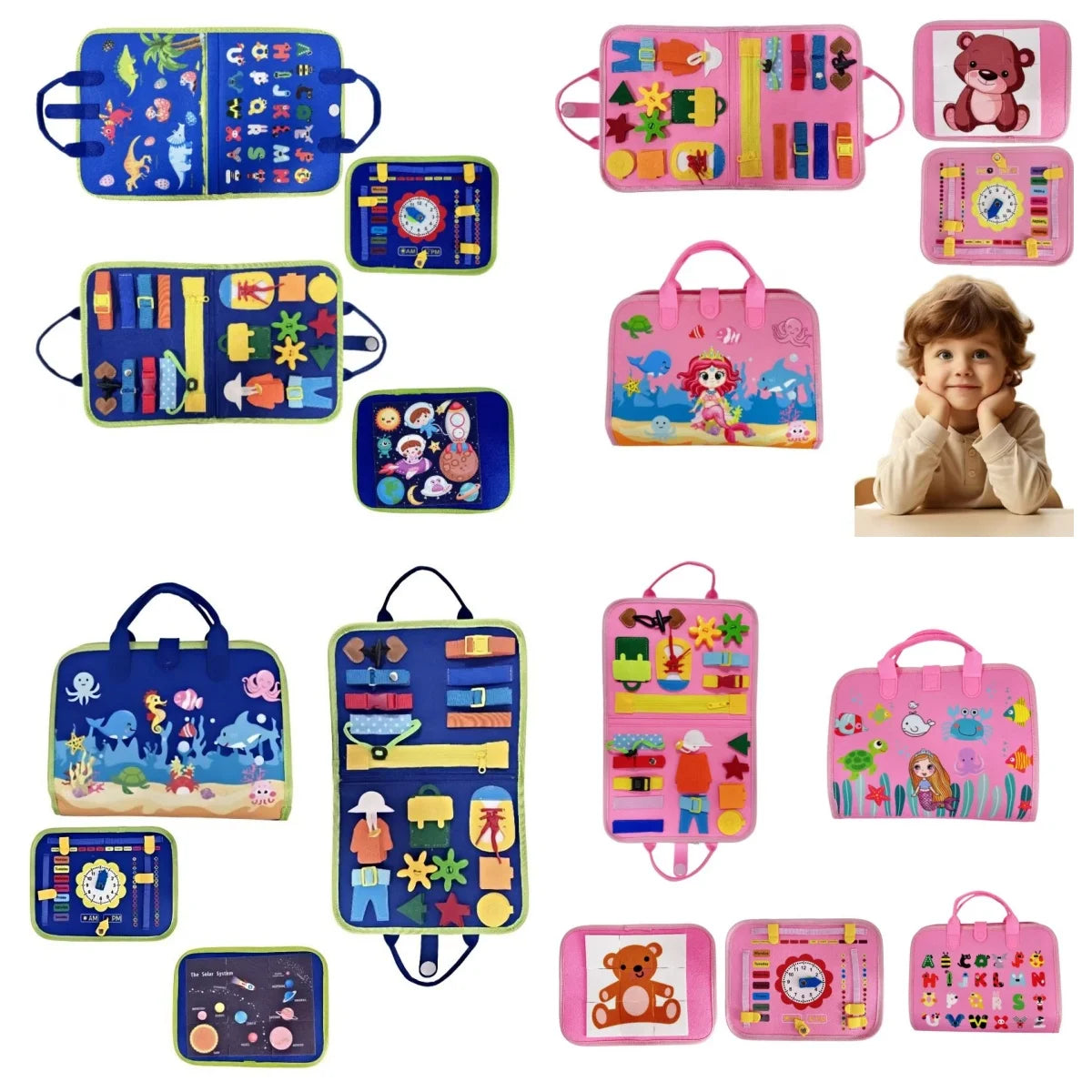 Montessori Busy Board Toy For Early Motor Skills