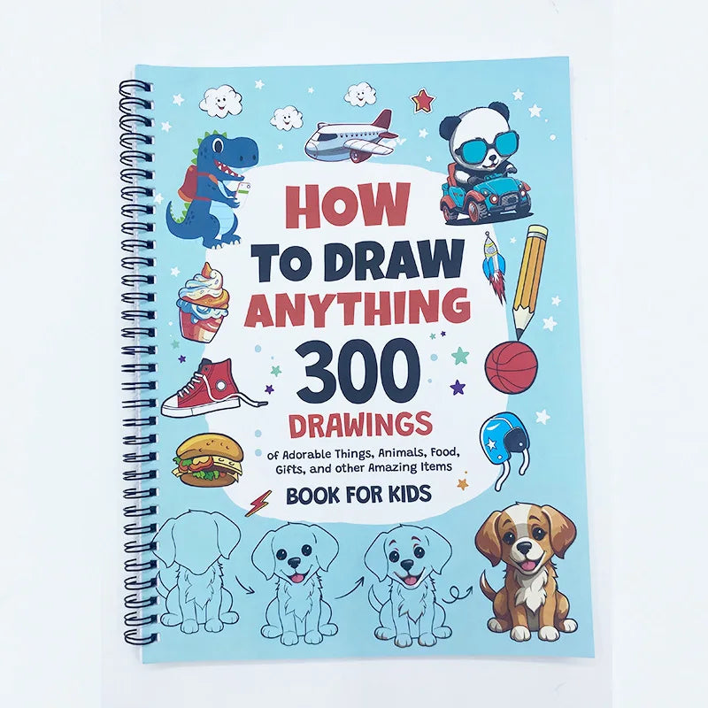 B-1book Color How To Draw Anything Book – 300 Easy Cute Step Drawings