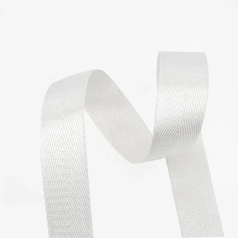 White Color Nylon Webbing Strap Tape for Bags and Backpacks
