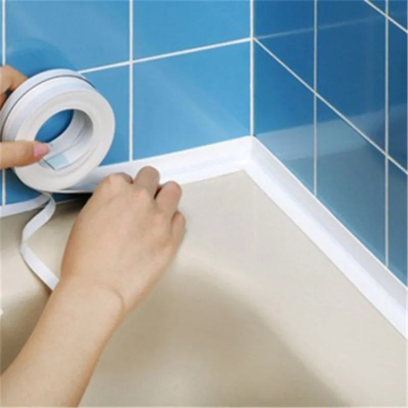 white 2MX3.8CM Color Waterproof Self-Adhesive Caulk Strip For Kitchen And Bath