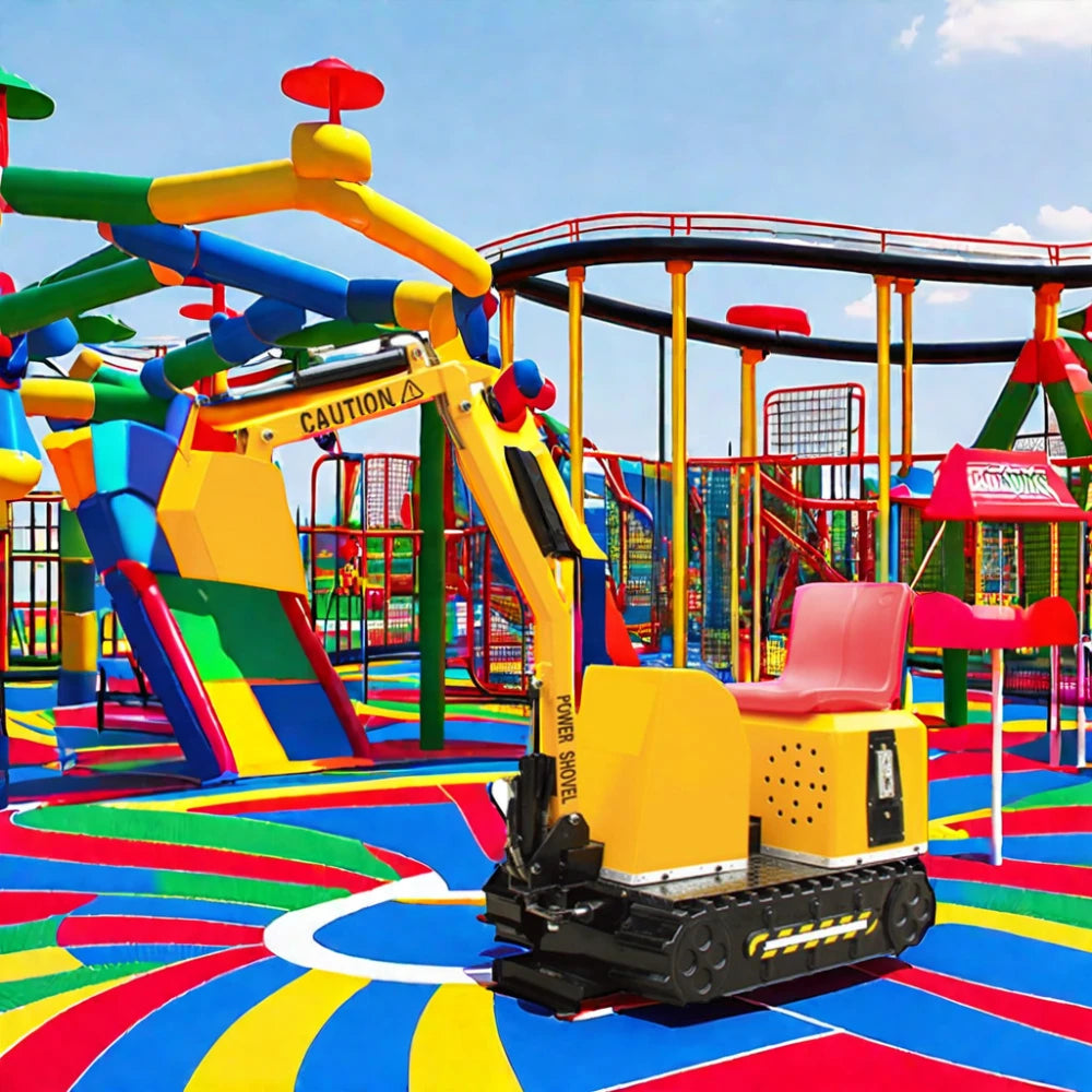 Kids Electric Mini Excavator Ride – Interactive Playground Digger