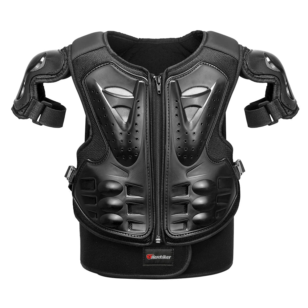 MC1018 Armor-BK Color Kids Motorcycle Body Armor Set With Elbow And Knee Pads