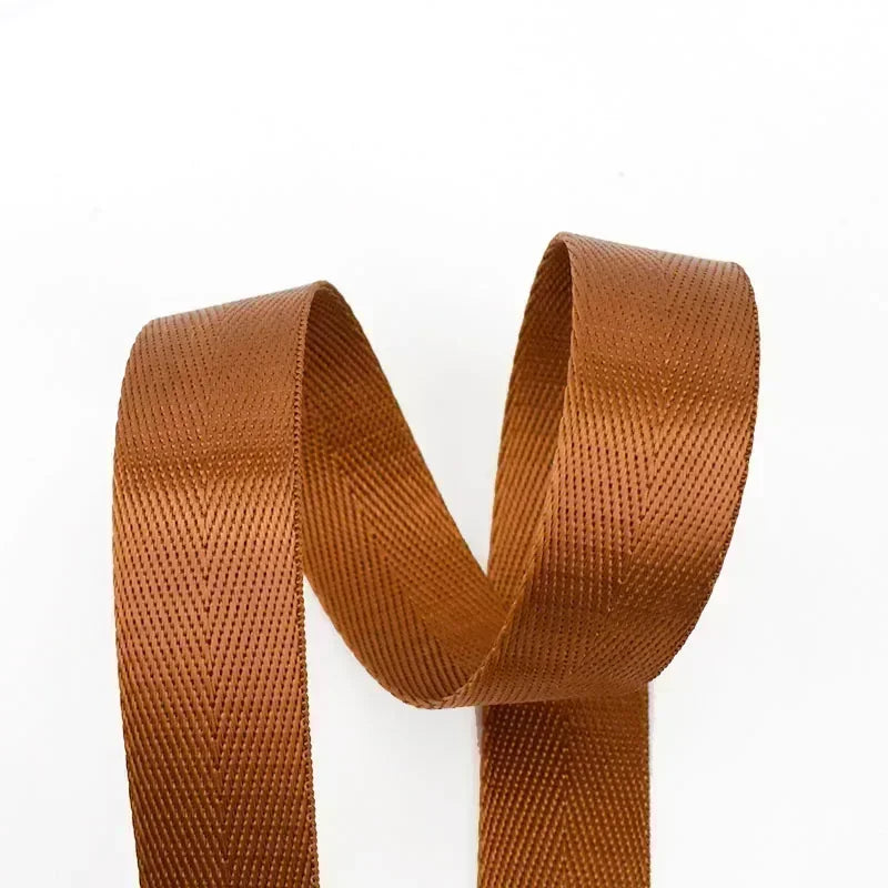 Brown Color Nylon Webbing Strap Tape for Bags and Backpacks