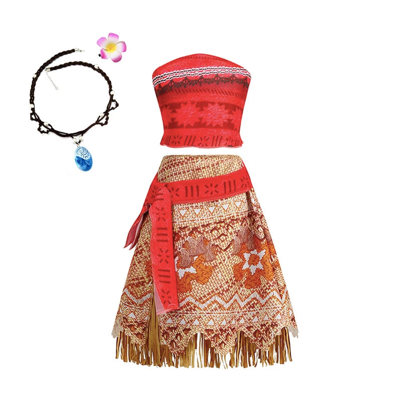DressC Suit1 Color Girls Island Adventure Princess Costume Dress Set